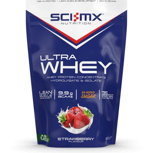 Sci-Mx Ultra Whey Protein Powder Strawberry 800g