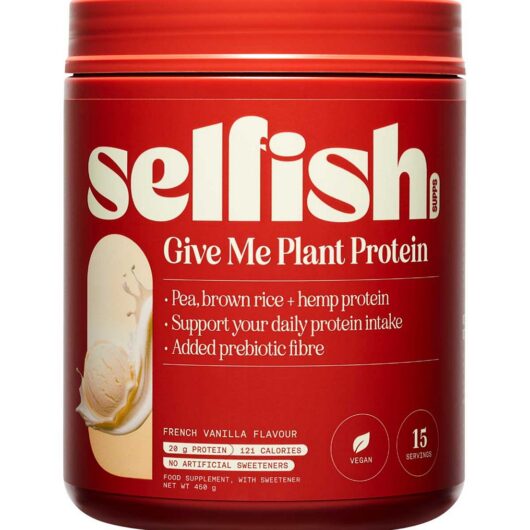 Selfish Supps Give Me Plant Protein 450G Vanilla Flavour