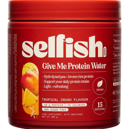 Selfish Supps Give Me Protein Water 300G Tropical Crush Flavour