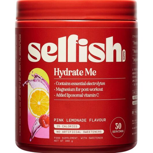 Selfish Supps Hydrate Me 300G Pink Lemonade Flavour