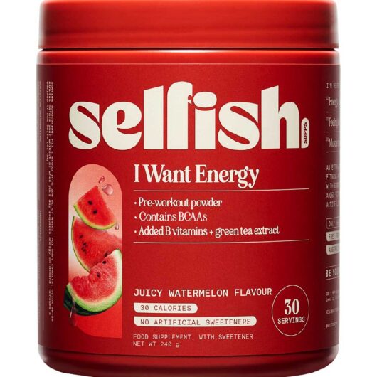 Selfish Supps I Want Energy 240G Juicy Watermelon Flavour