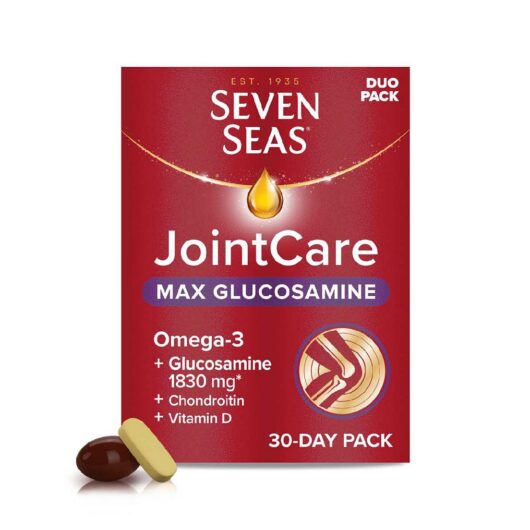 Seven Seas Jointcare Max Glucosamine With Omega-3, Glucosamine, Chondroitin, Vitamins C And D, Manganese Zinc, 30-Day Pack