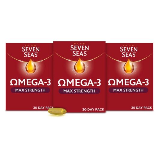 Seven Seas Omega-3 Fish Oil And Vitamin D Max Strength 30 Capsules X3 Bundle