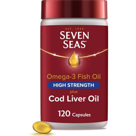 Seven Seas Omega-3 Fish Oil High Strength Plus Cod Liver & Vitamin D, 120 Capsules, 4 Months Supply