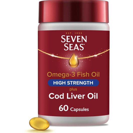 Seven Seas Omega-3 Fish Oil High Strength Plus Cod Liver & Vitamin D, 60 Capsules, 2 Months Supply
