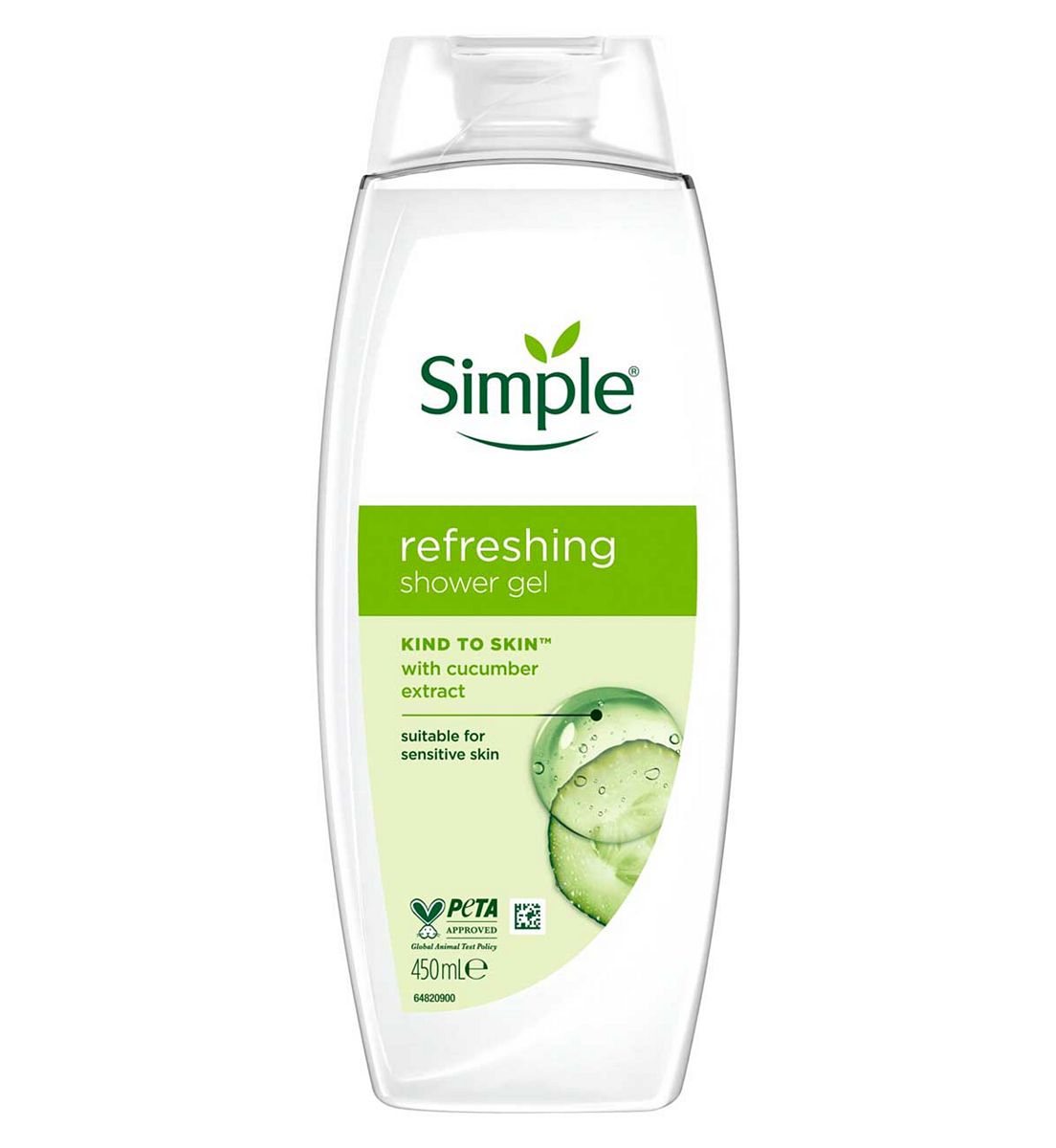 Simple Kind To Skin Refreshing Shower Gel 450ml