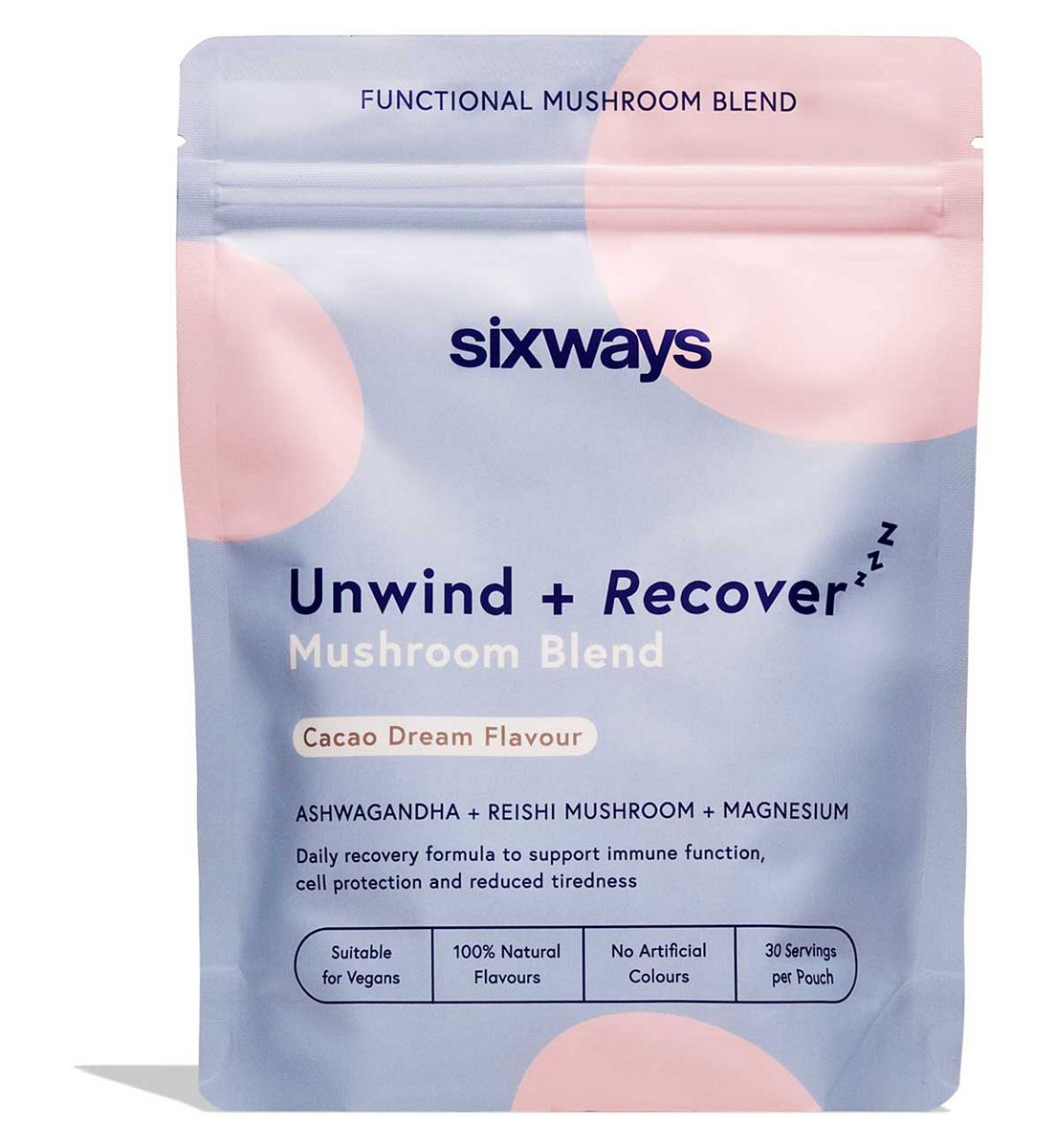 Sixways Unwind And Recover Powder Cacao Dream Flavour 150g
