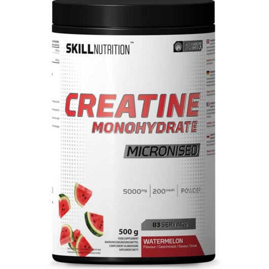 Skill Nutrition Micronised Creatine Monohydrate Flavoured Powder Watermelon 500g