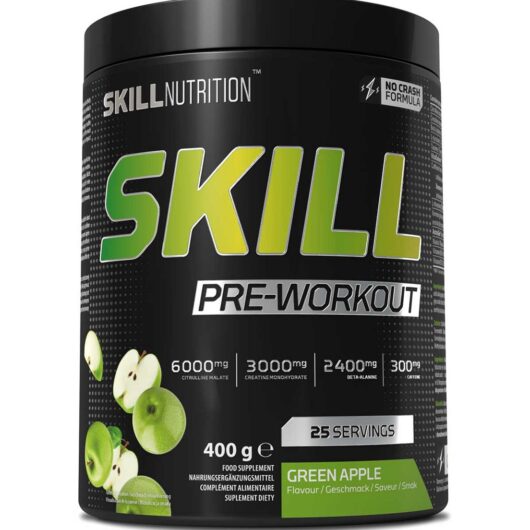 Skill Nutrition Skill Pre Workout Powder Green Apple 400g