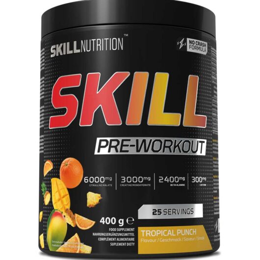 Skill Nutrition Skill Pre Workout Powder Tropical Punch 400g