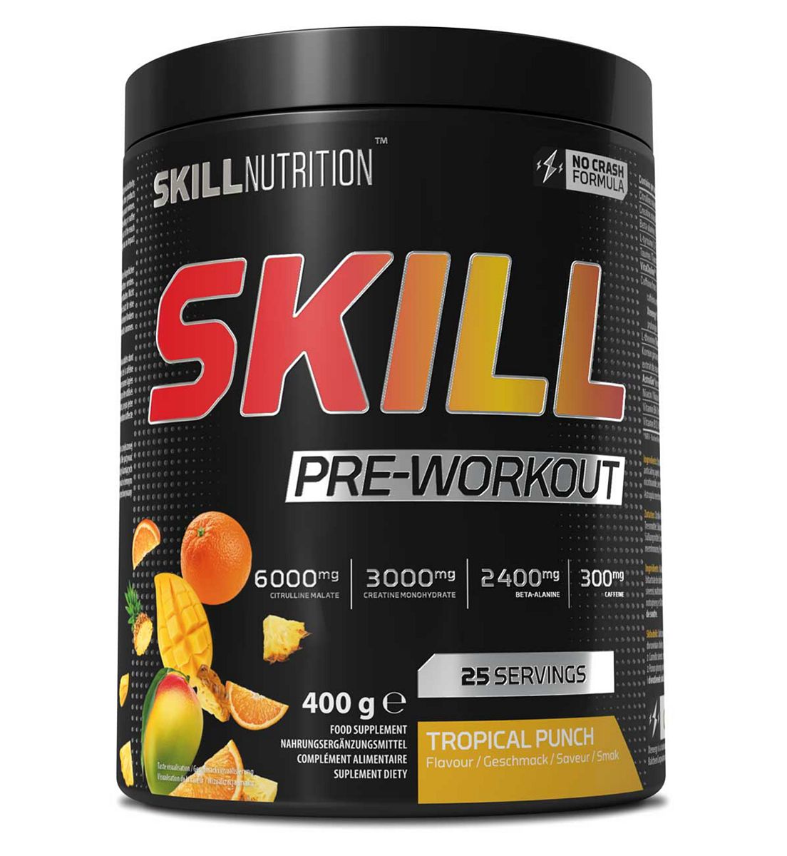Skill Nutrition Skill Pre Workout Powder Tropical Punch 400g