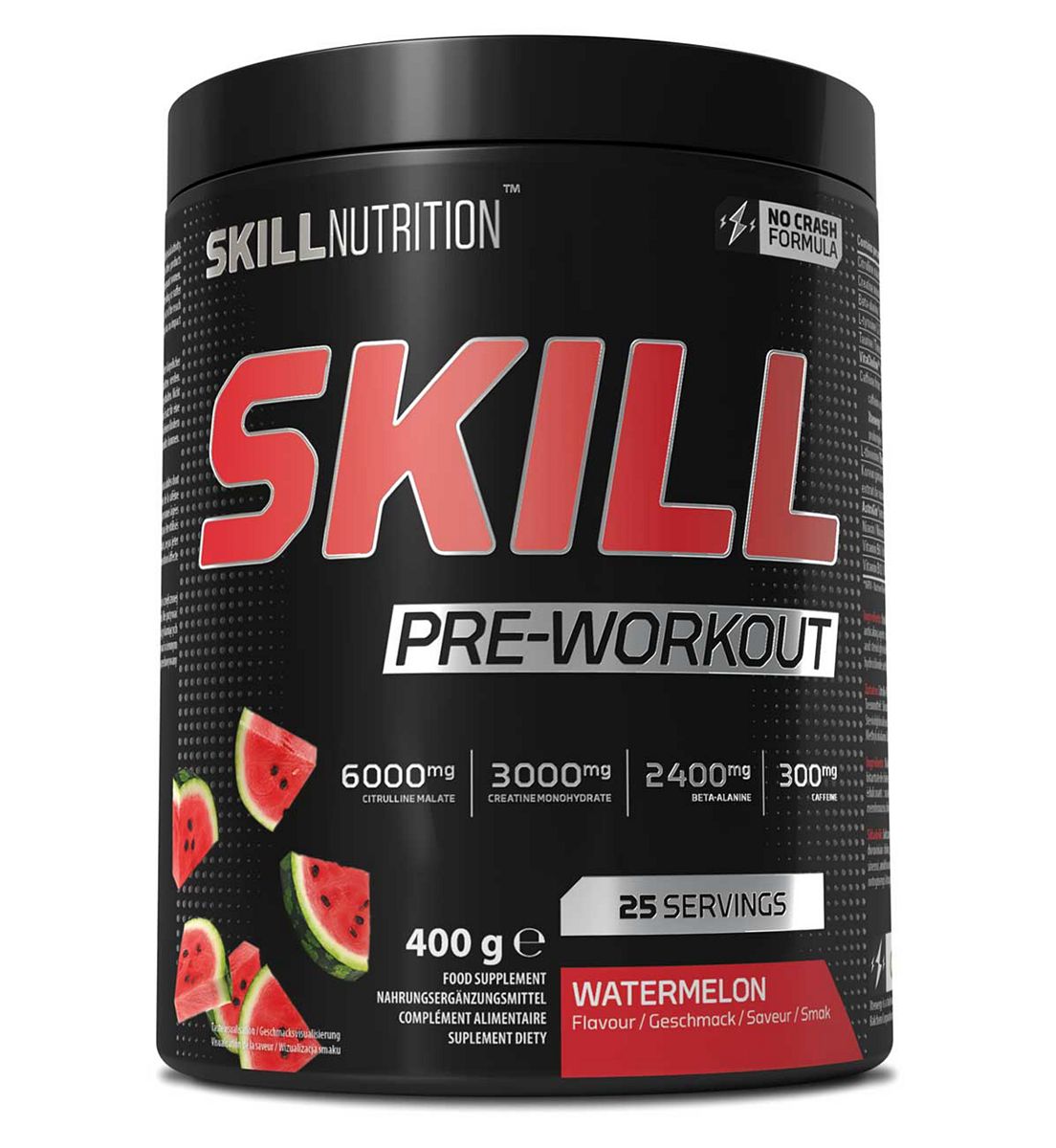Skill Nutrition Skill Pre Workout Powder Watermelon 400g