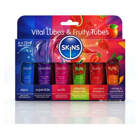 Skins Sampler Tubes Vital And Fruity Lubricant 12ml