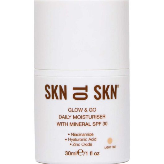 Skn to Skn Glow & Go Daily Moisturiser With Mineral Spf30 Light Tint 30ml