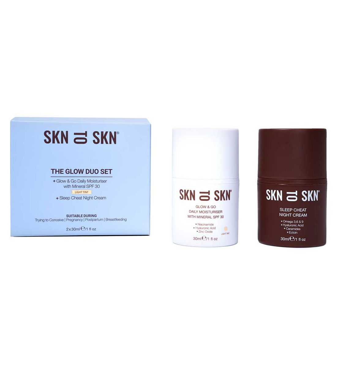 Skn to Skn The Glow Duo Light Tint Set 30Ml +