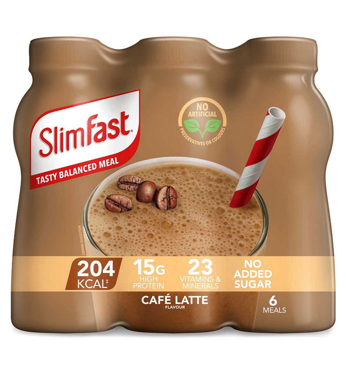 Slim Fast Slimfast Café Latte Flavour Shake 6 X 325ml