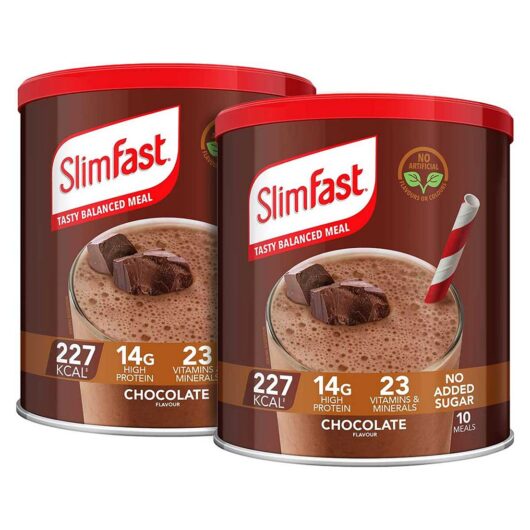 Slim Fast Slimfast Chocolate Flavour Shake 2 X 375g