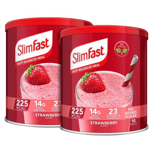 Slim Fast Slimfast Strawberry Flavour Shake 2 X 365g