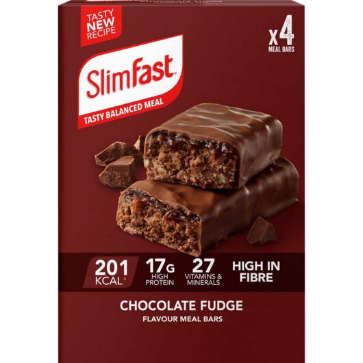 Slimfast Vitality Slimfast Meal Replacement Bar Multipack Chocolate Fudge 60G 4S
