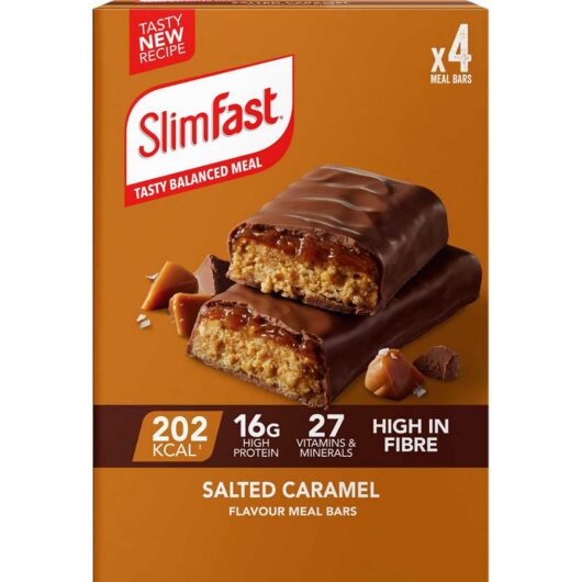 Slimfast Vitality Slimfast Meal Replacement Bar Multipack Salted Caramel 60G 4S