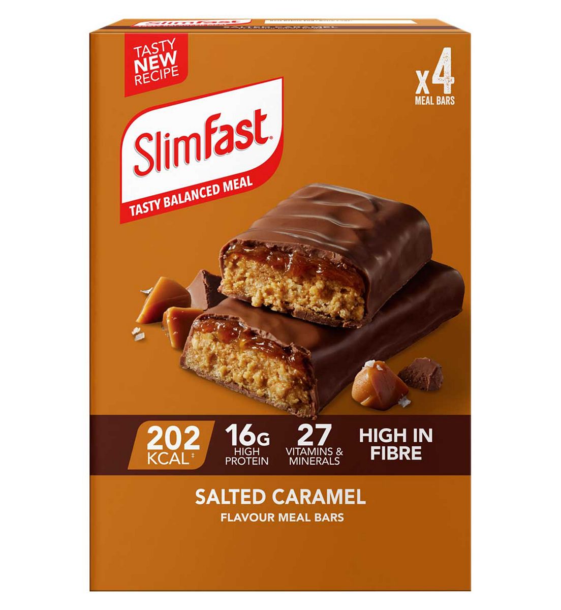 Slimfast Vitality Slimfast Meal Replacement Bar Multipack Salted Caramel 60G 4S