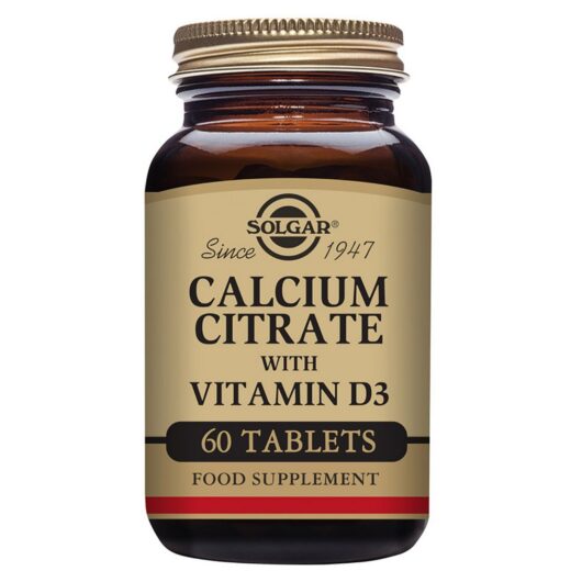 Solgar Calcium Citrate With Vitamin D3 - 60 Tablets