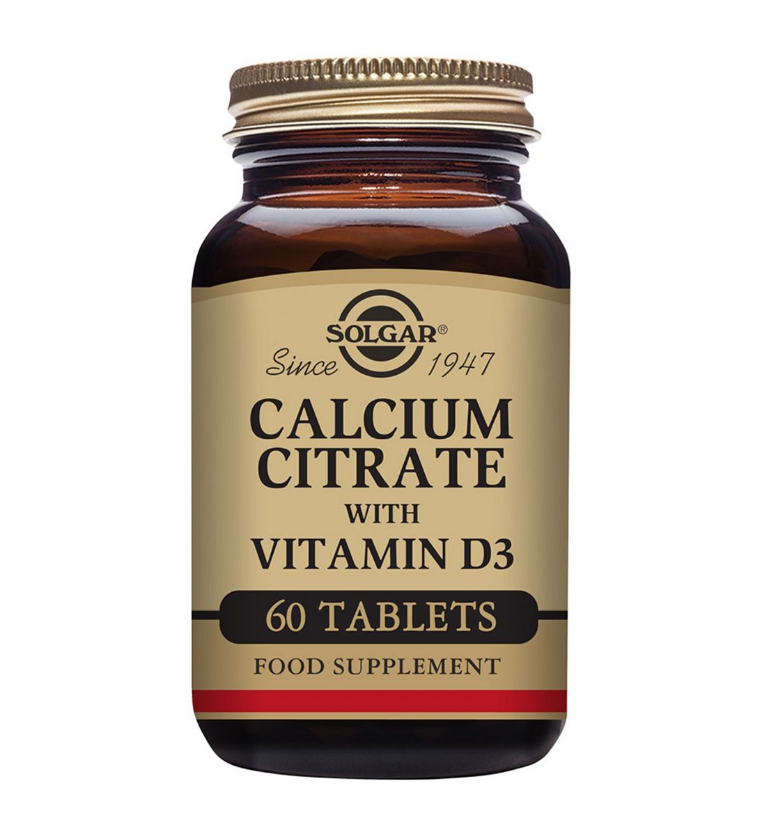 Solgar Calcium Citrate With Vitamin D3 - 60 Tablets