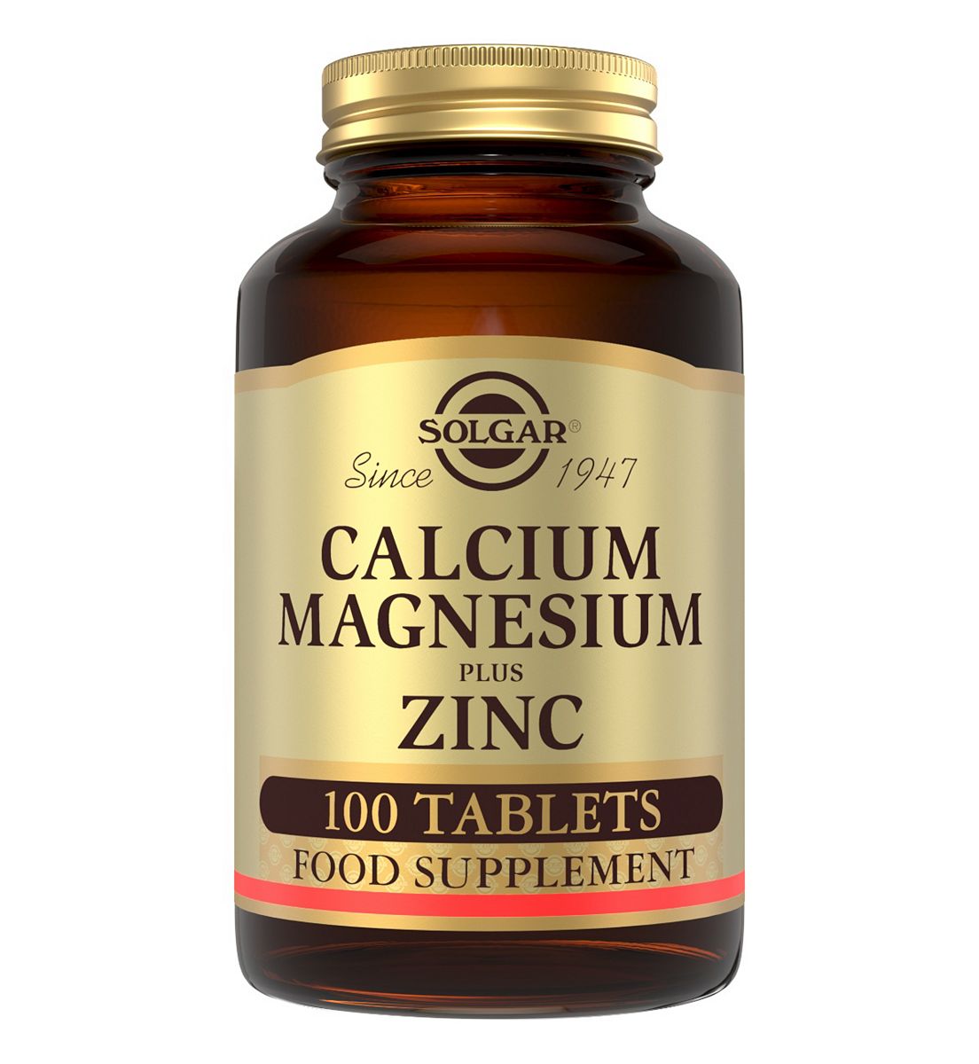 Solgar Calcium Magnesium Plus Zinc - 100 Tablets