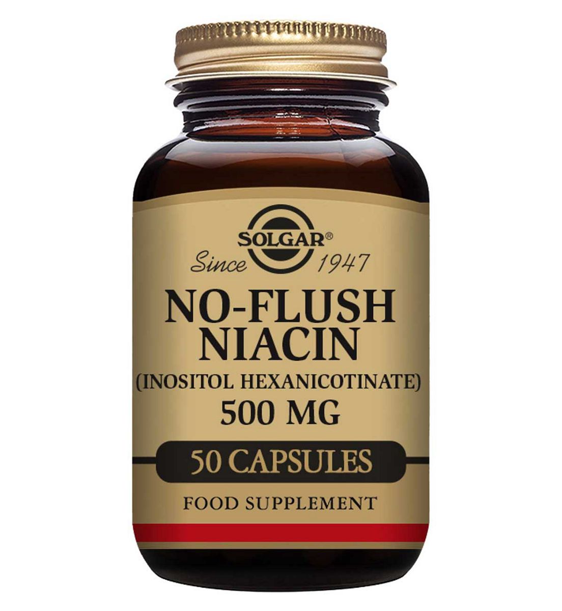 Solgar No-Flush Niacin 500Mg 50 Capsules