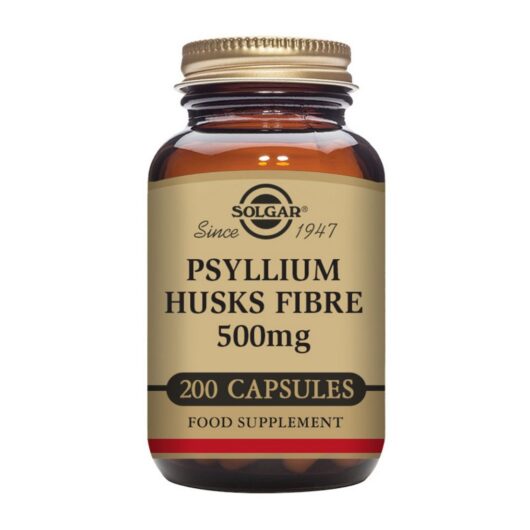 Solgar Psyllium Husks Fibre 500Mg Vegetable 200 Capsules