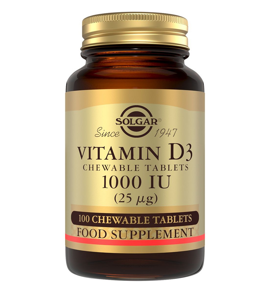 Solgar Vitamin D3 1000 Iu (25Μg) Chewable - 100 Tablets