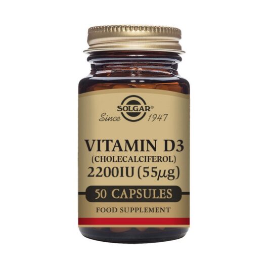 Solgar Vitamin D3 (Cholecalciferol) 2200 Iu (55Μg) - 50 Capsules