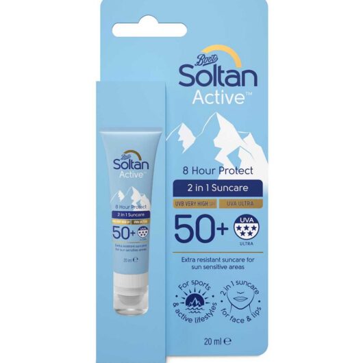 Soltan Active 8 Hour Protect 2-In-1 Suncare Lotion & Balm Spf50+ 20ml