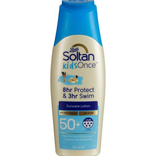 Soltan Kids Once 3Hr Protect & Swim Suncare Lotion Spf50+200 ml, 200ml