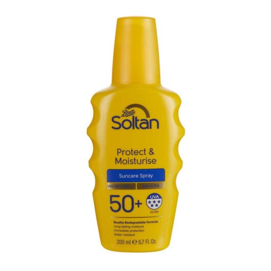 Soltan Protect & Moisturise Suncare Spray Spf50+200 ml, 200ml