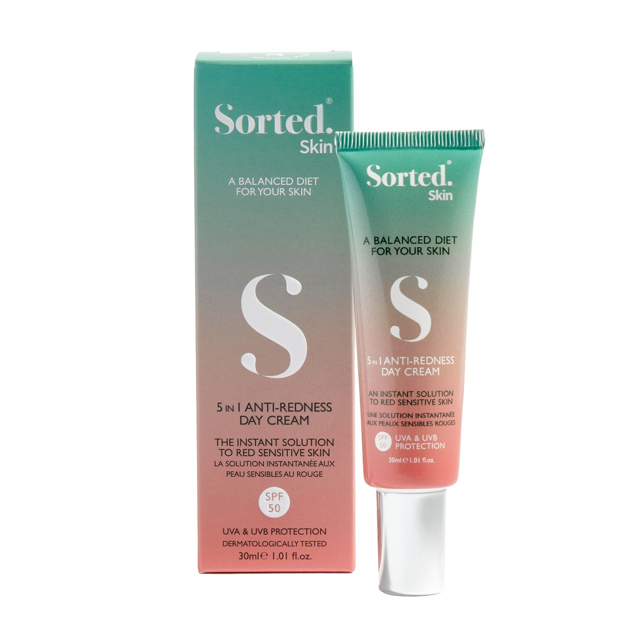 Sorted Skin 5 in 1 Anti-Redness Day Cream SPF50 30ml
