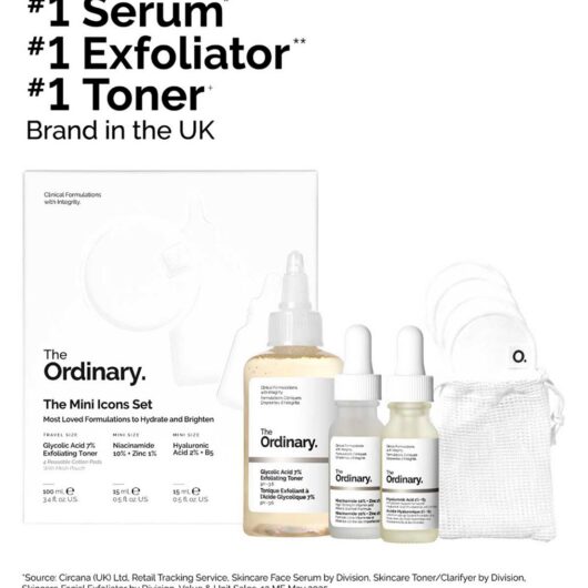 The Ordinary The Mini Icons Limited Edition Skincare Gift Set Featuring Glycolic Acid