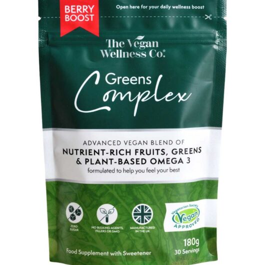 The Vegan Wellness Co . Greens Complex, Berry Boost, 180g