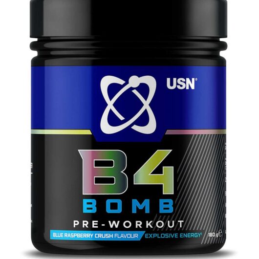 USN B4 Bomb Pre-Workout Drink Blue Raspberry 180g