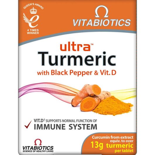 Ultra Vitabiotics Turmeric With Black Pepper & Vitamin D - 60 Tablets