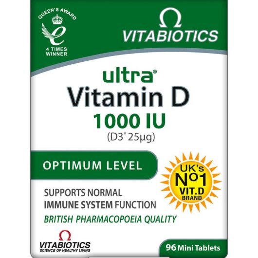 Ultra Vitabiotics Vitamin D 1000 Iu D3 25 Μg - 96 Tablets