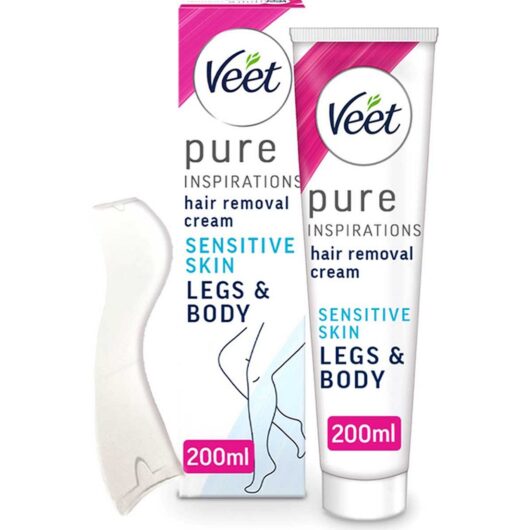 Veet Pure Hair Removal Cream Legs & Body Sensitive -200 ml, 200ml