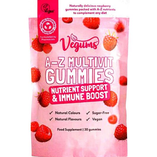 Vegums A-Z Sugar-Free Multivit 30 Gummies (Vegan, Natural Colours And Flavours, Plastic Free)