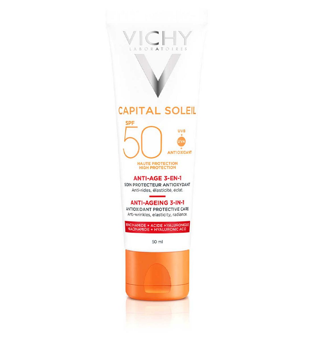 Vichy Capital Soleil Anti-Ageing 3-In-1 Daily Sun Protection Cream For Face Spf50 50ml