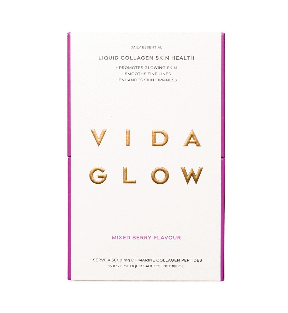 Vida Glow Liquid Collagen Skin Health 15 X 12.4Ml Sachets