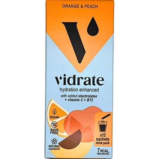 Vidrate Natural Electrolyte Hydration Sachets Orange & Peach - 12