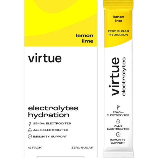 Virtue Drinks Virtue Electrolytes Hydration Powder Lemon Lime 12 Sachets, 5g