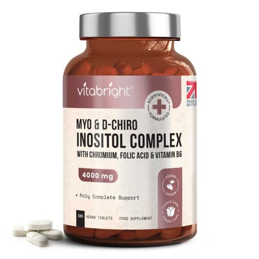 VitaBright Inositol Complex Folic Acid & B6 Tablets 1 Month Supply 120S