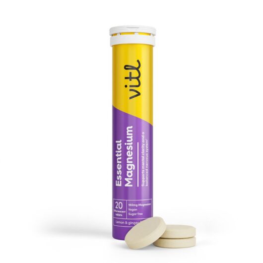 Vitl Essential Magnesium Effervescent Lemon & Ginger 20 Tablets