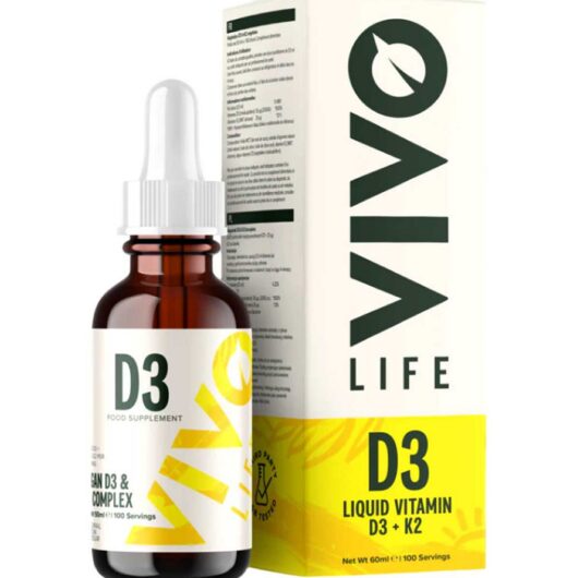 Vivo Life Vitamin Liquid D3 And K2 Complex Lemon Flavour 50ml